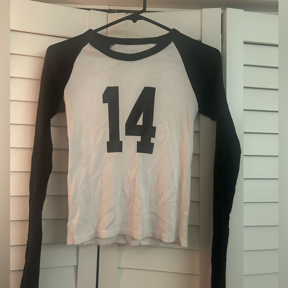 Black and White John Galt raglan long sleeved
